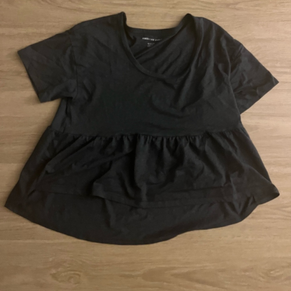 American Eagle Dark Gray babydoll style tee, XS